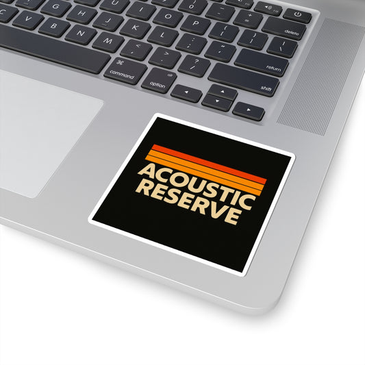 Vintage Acoustic Reserve Stickers, Retro Music Decals for Laptops, Decor, Gifts, Party Favors, Music Lovers