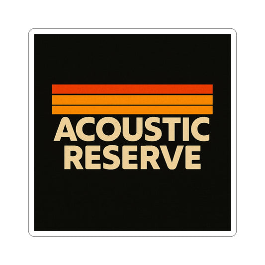 Vintage Acoustic Reserve Stickers, Retro Music Decals for Laptops, Decor, Gifts, Party Favors, Music Lovers